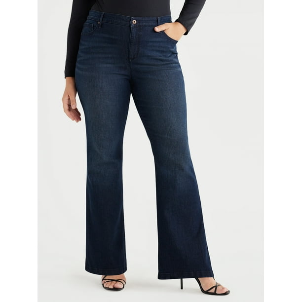 Sofia Jeans Women's Plus Size Melisa Flare High Rise Curvy Jeans, 32 ...