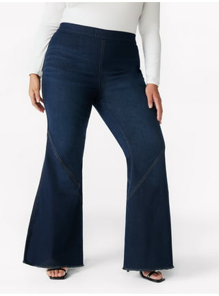 Calça Flare Jeans Black Intenso Feminina Plus Size 3168