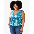 thumbnail image 1 of Sofia Jeans Women's Plus Size Peplum Tank Top, 1 of 6