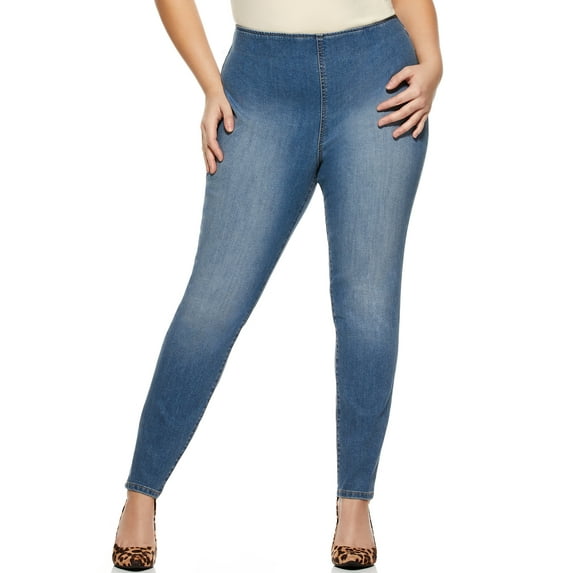 Sofia Jeans Women's Plus Size Rosa Curvy High-Waist Pull-On Ankle Jeggings