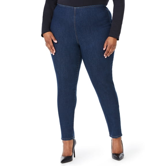 Sofia Jeans Women's Plus Size Rosa Curvy High-Waist Pull-On Ankle Jeggings