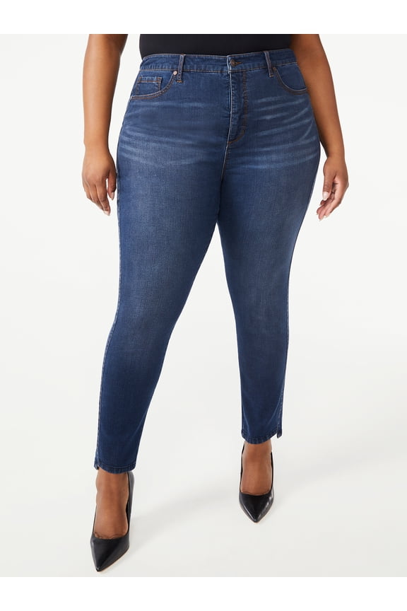 Sofia Jeans Women's Plus Size Rosa Curvy Side Panel High Rise Ankle Jeans