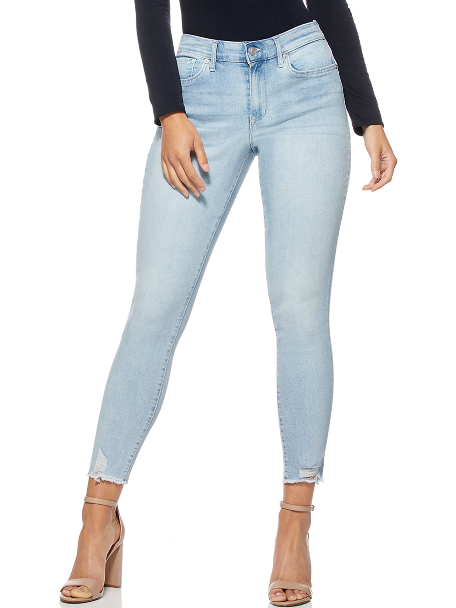 Sofia Jeans Women's Rosa Curvy High Rise Destructed Skinny Ankle Jeans
