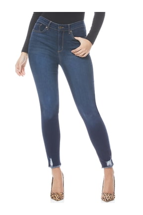 Sofia Jeans Women's Rosa Curvy High Rise Destructed Skinny Ankle Jeans