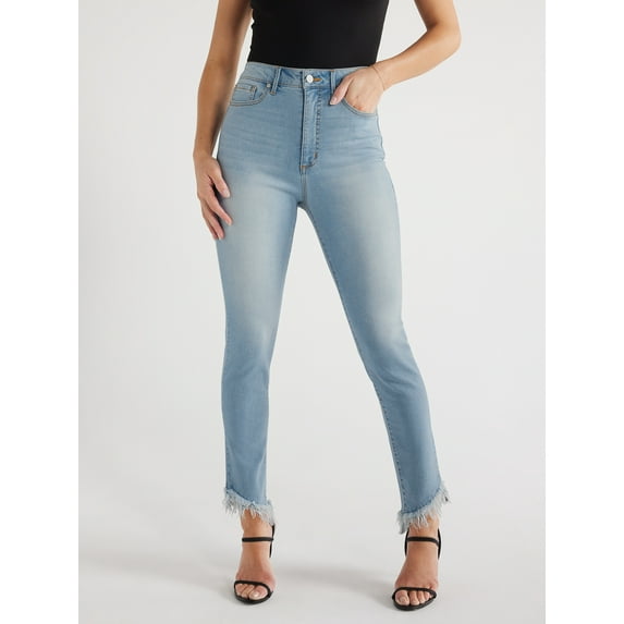 Sofia Jeans Women's Rosa Curvy Skinny High Rise Cha Cha Ankle Jeans, 27" Inseam, Sizes 0-20