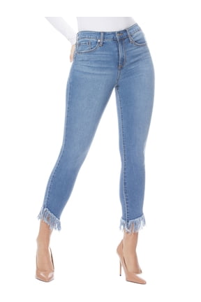 Sofia Jeans Women's Rosa Curvy Skinny High Rise Cha Cha Fringe Hem Jeans