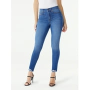 Sofia Jeans Women's Rosa Curvy Skinny Super High Rise Destructed Hem Jeans, 25" Inseam, Sizes 00-22