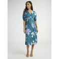 thumbnail image 1 of Sofia Jeans Women's and Women's Plus Satin Jacquard Dress, Mid Calf Length, Sizes XS-4X, 1 of 4