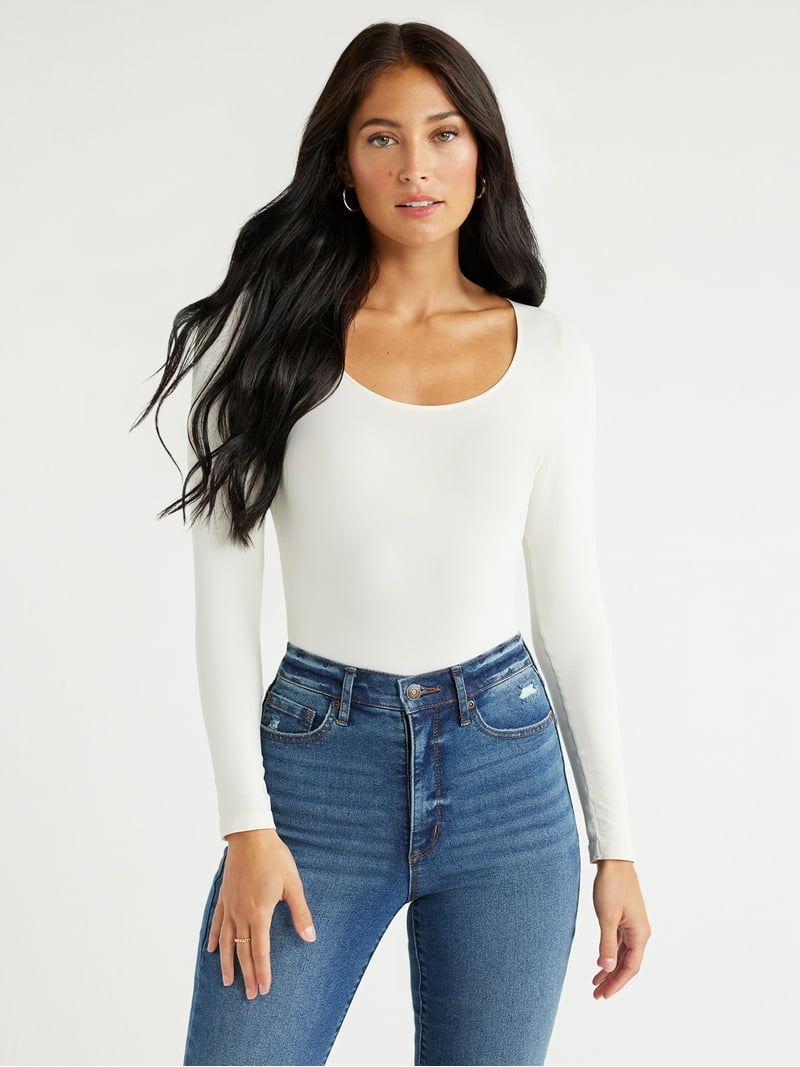 Sofia Sofia Jeans Women's Seamlessly Smoothing Scoop Neck Bodysuit