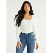 SOFIA JEANS BY SOFIA VERGARA Sofia Jeans Women's Seamlessly Smoothing Scoop Neck Bodysuit, Sizes XS-2XL