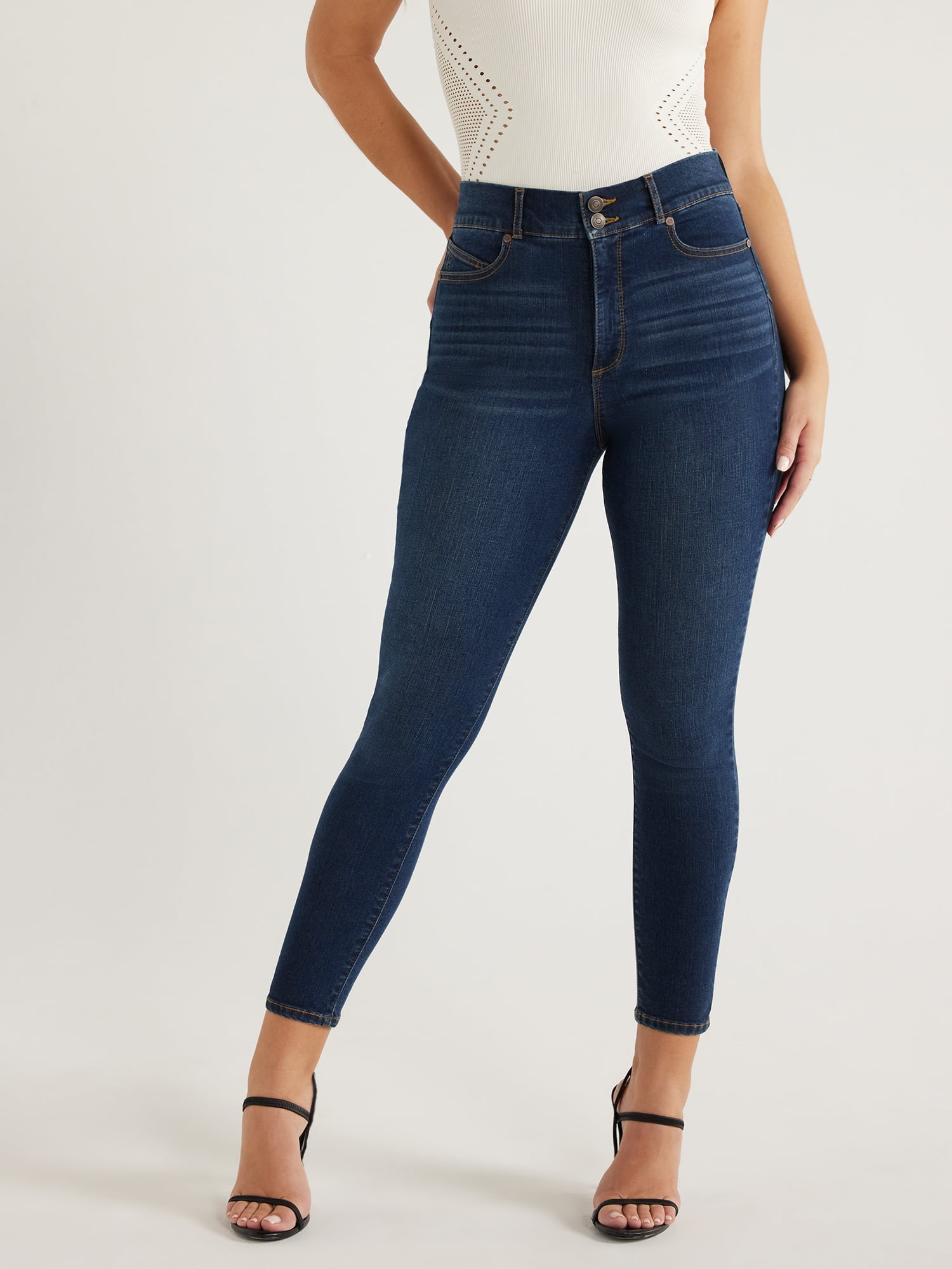 Sofia Jeans Women's Skinny Super High Rise Contouring Jeans, 27" Inseam