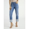 thumbnail image 1 of Sofia Jeans Women's Slim Cuffed Denim Mid Rise Jeans, 27" Inseam, Size 0-20, 1 of 5