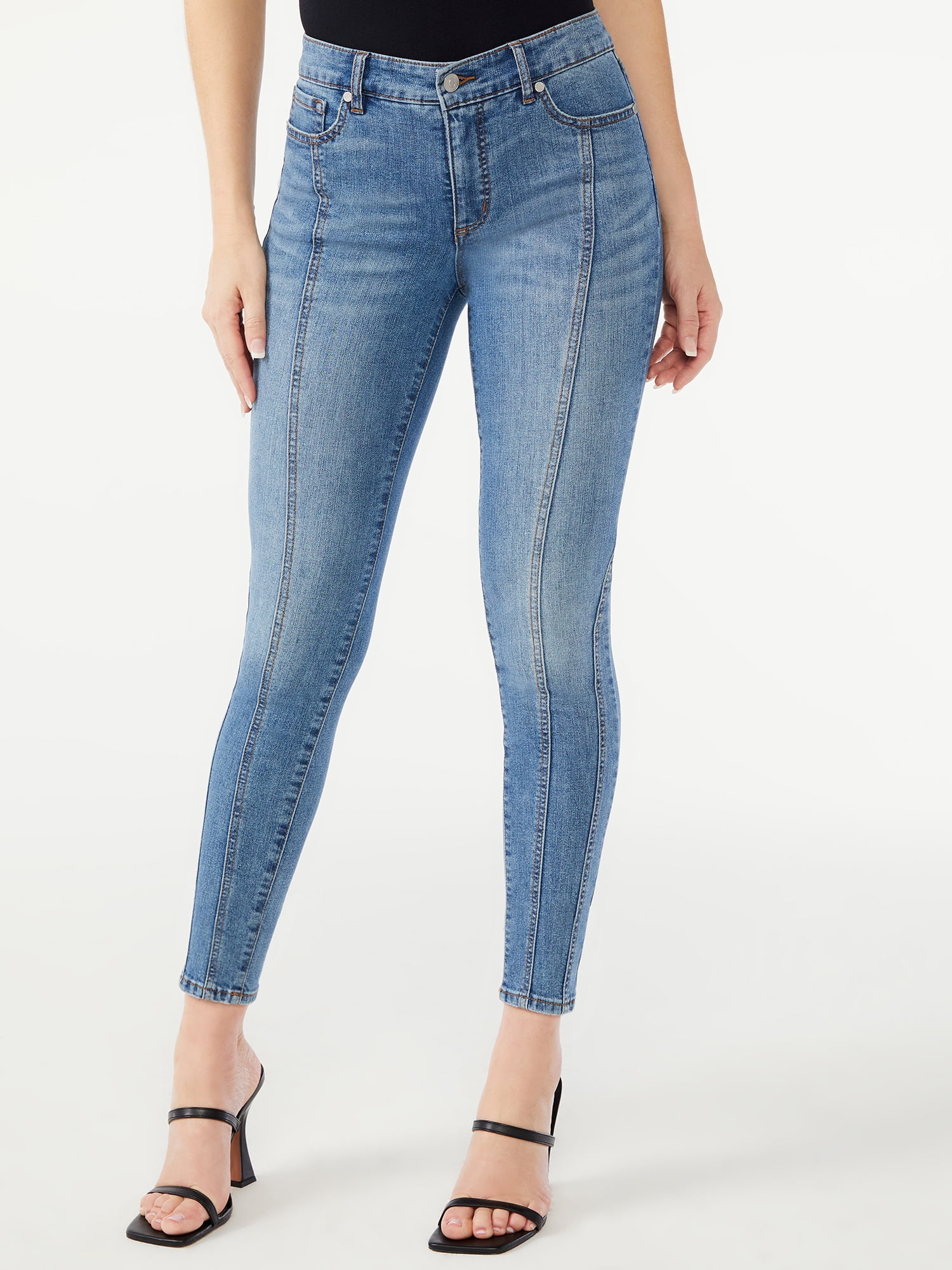 Sofia Jeans Women's Sofia Skinny Mid Rise Seamed Ankle Jeans - Walmart.com