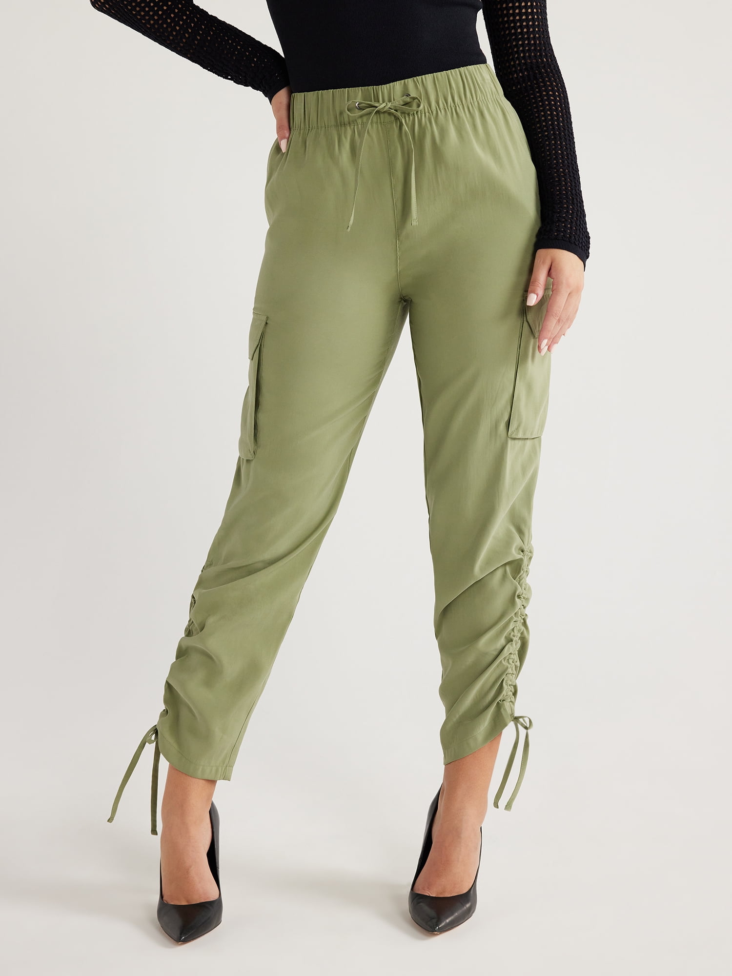 Sofia Jeans Women's Super High Rise Luxe Cargo Pants, 27 Inseam, Sizes  XXS-XXXL