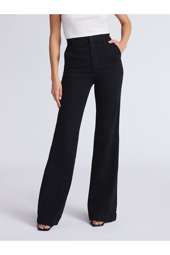 Sofia by Sofia Vergara Women's and Women's Plus Trouser Flare High Rise Jeans, 30.5", 32.5" and 34.5" Inseam, Sizes 0-28W
