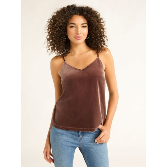 Sofia Jeans Women's Velvet Tank Top, Sizes XS-XXXL