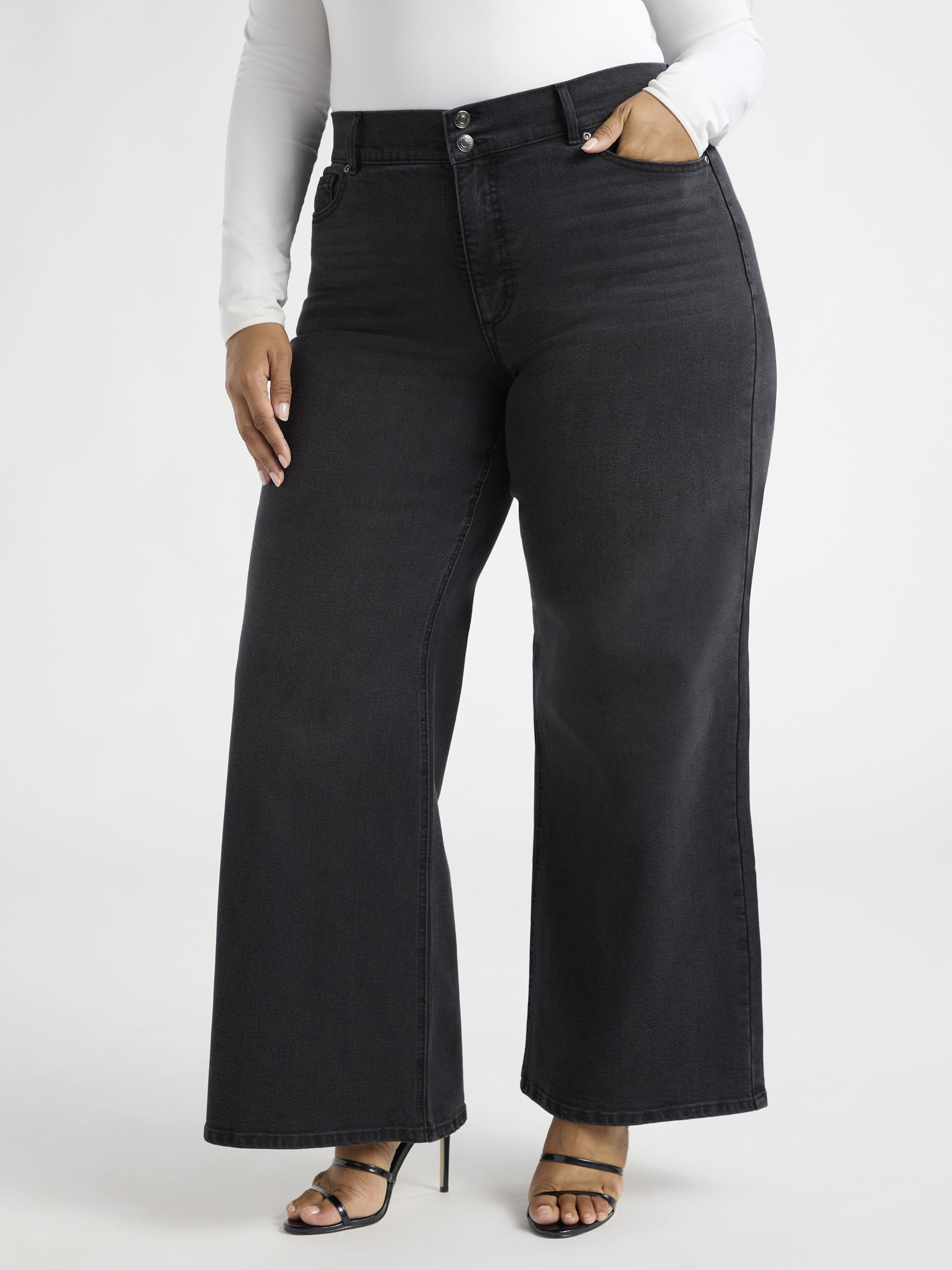 Sofia by Sofia Vergara Women's and Women's Plus Margot Wide Leg High ...