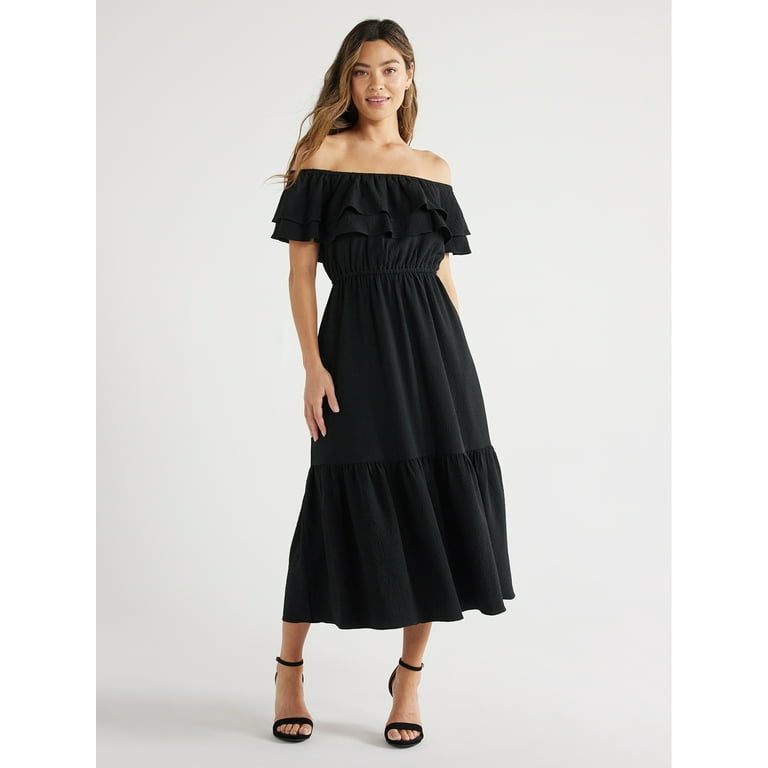 Sofia by Sofia Vergara Women's Ruffle Off Shoulder Maxi