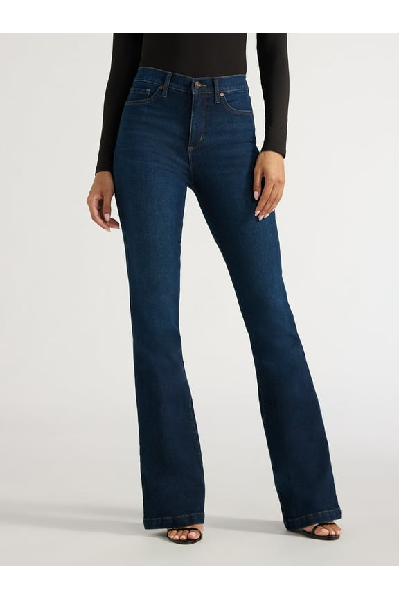 Sofia by Sofia Vergara Women's and Women's Plus Melisa Flare High Rise Jeans, 30.5", 32.5" and 34.5" Inseams, Sizes 0-28