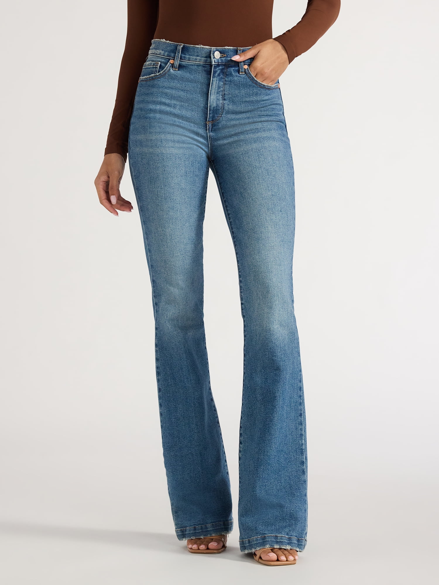 Sofia by Sofia Vergara Women's and Women's Plus Melisa Flare High Rise Jeans, 30.5", 32.5" and 34.5" Inseams, Sizes 0-28 - Walmart.com