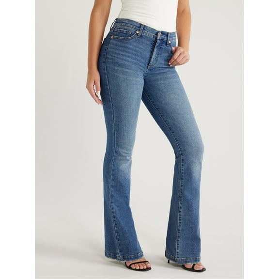 Sofia by Sofia Vergara Women's and Women's Plus Melisa Flare High Rise Jeans, 30.5", 32.5" and 34.5" Inseams, Sizes 0-28