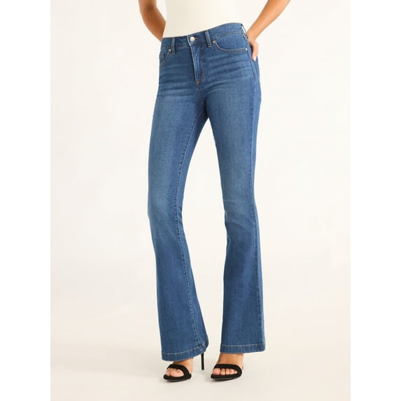 Sofia by Sofia Vergara Women's and Women's Plus Melisa Flare High Rise Jeans, 30.5", 32.5" and 34.5" Inseams, Sizes 0-28
