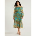 thumbnail image 1 of Sofia Jeans Women's and Women's Plus Off the Shoulder Dress with Blouson Sleeves, Sizes XS-5X, 1 of 6
