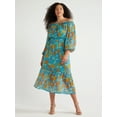 thumbnail image 1 of Sofia Jeans Women's and Women's Plus Off the Shoulder Dress with Blouson Sleeves, Sizes XS-5X, 1 of 7