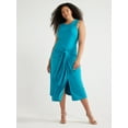 thumbnail image 1 of Sofia Jeans Women's and Women's Plus Side Tie Tank Dress with Rouching,  Sizes XXS-5X, 1 of 5