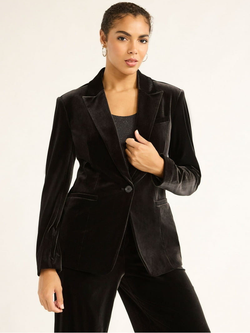 Sofia Jeans Velvet Blazer women's Plus Size
