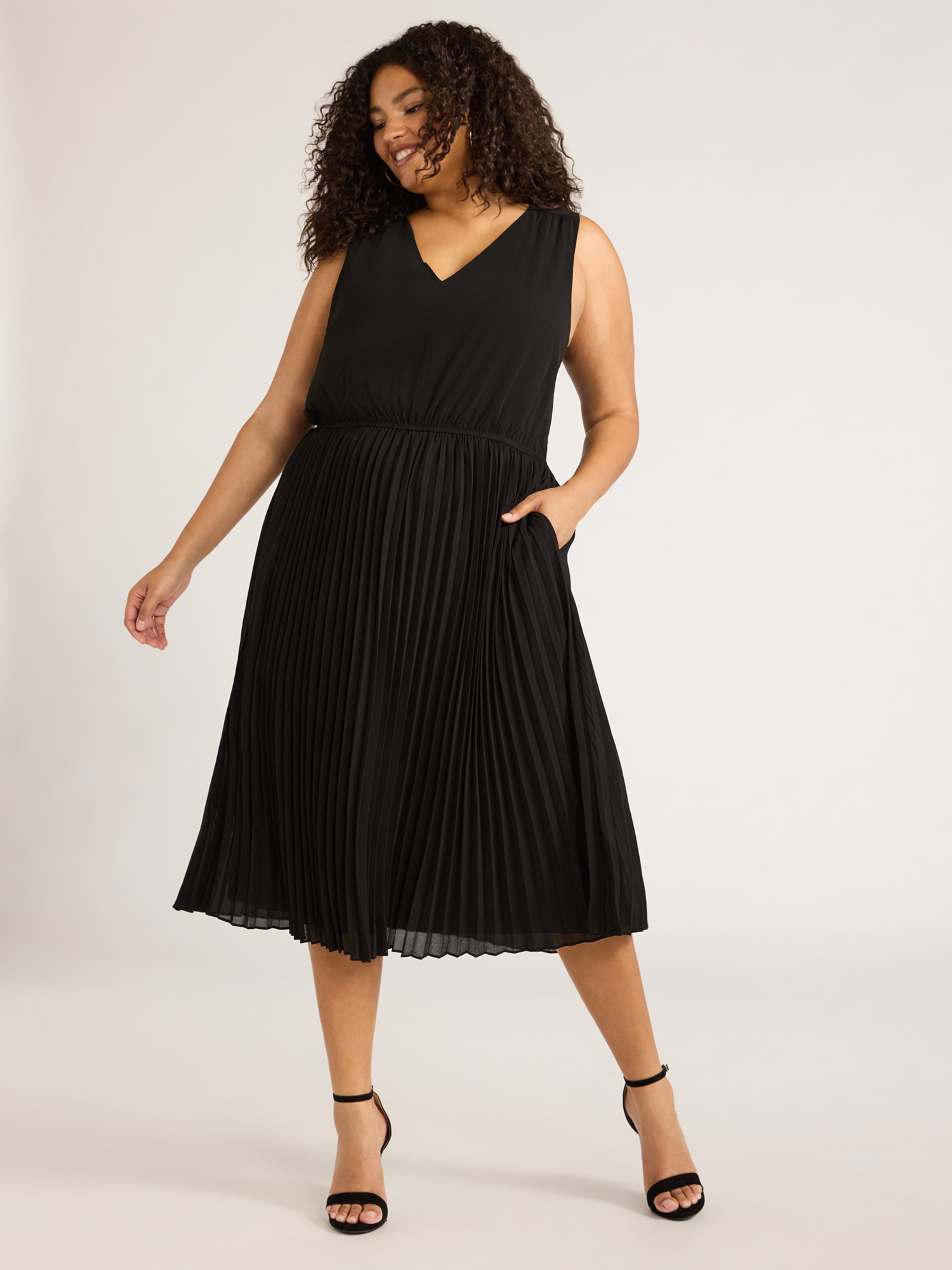 Ameri SOFIA PLEATS DRESS SOFIA PLEATS DRESS ブラック ameri vintage