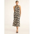 thumbnail image 1 of Sofia Jeans Women's Pleated Halter Midi Dress, Mid Calf Length, Sizes XS-XXXL, 1 of 4