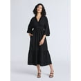 thumbnail image 1 of Sofia by Sofia Vergara Women's Tie Back Dress with Wide Sleeves, Mid Calf Length, Sizes XS-4X, 1 of 4