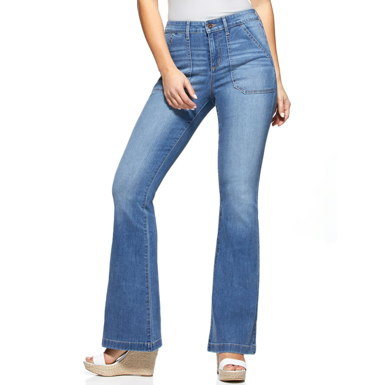 Sofia Jeans by Sofia Vergara High Rise Utility Flare Jeans, Women's