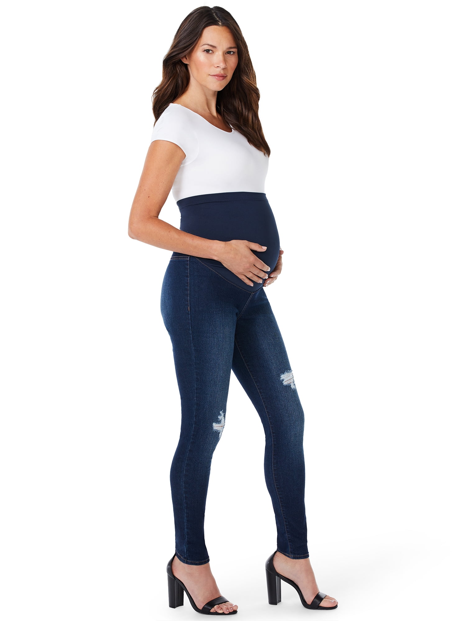 Sofia Jeans by Sofia Vergara Rosa Curvy Maternity Jeggings with Full Belly  Band 