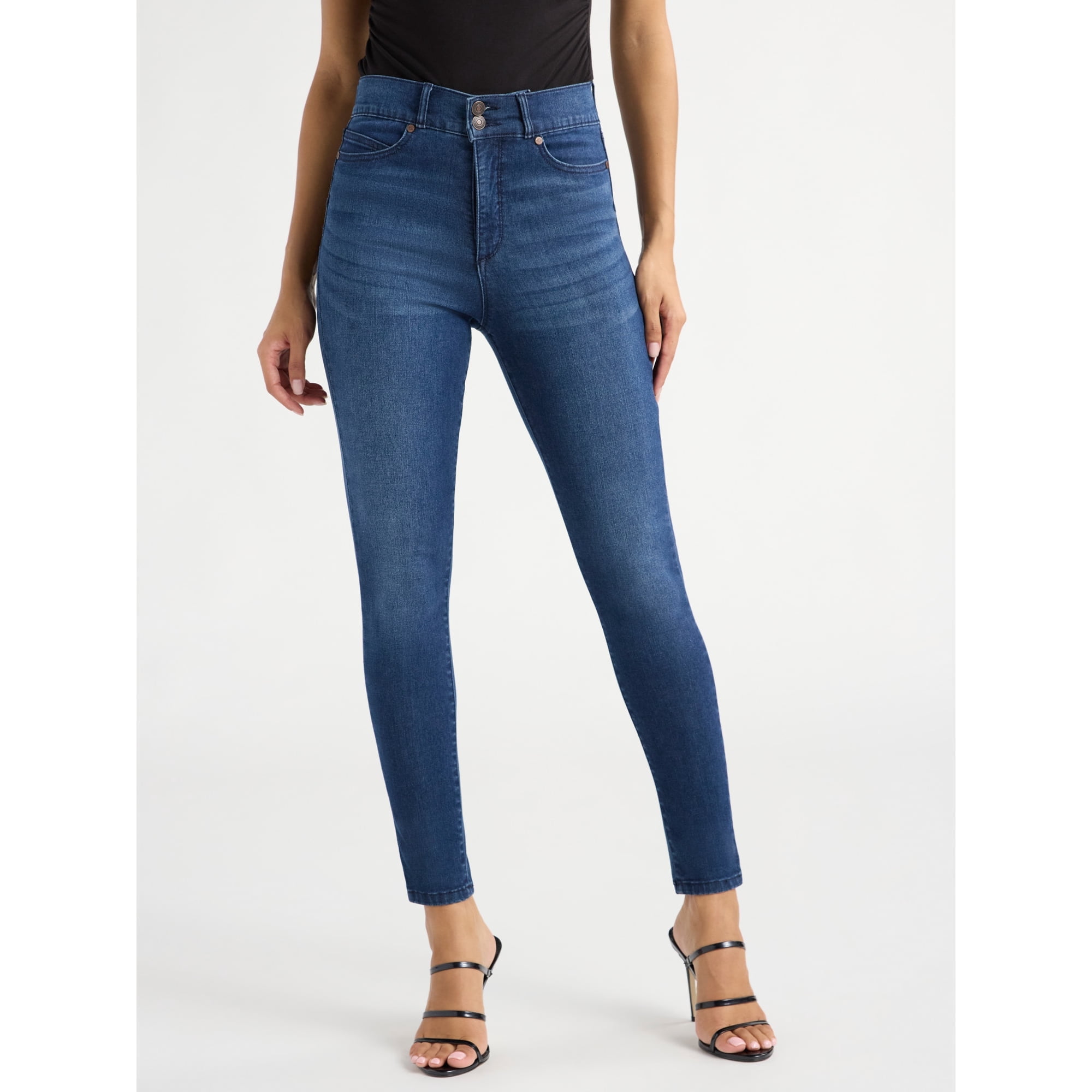 Sofia Jeans Women's and Women's Plus Eva Contouring Skinny High Rise Ankle Jeans, 25" and 27" Inseams, Sizes 0-28