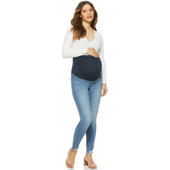 Sofia Jeans by Sofia Vergara Rosa Curvy Ankle Full Band Maternity Jeans, Sizes S-XXL