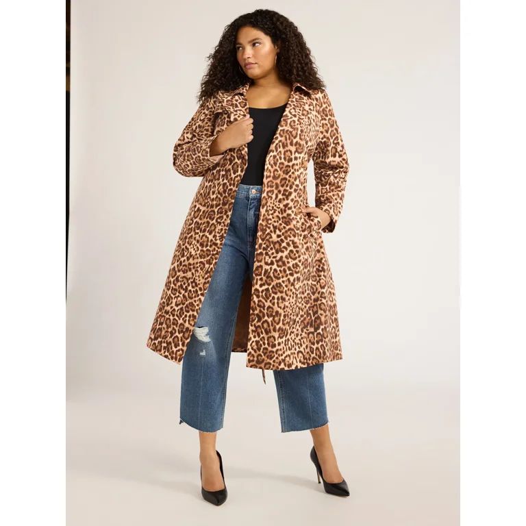 Sofia Jeans Women s and Women s Plus Size Double Breasted Trench Coat Sizes XS 5X Walmart