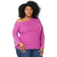 thumbnail image 1 of Sofia Jeans by Sofia Vergara Women's Plus Size One-Shoulder Sweater, 1 of 7