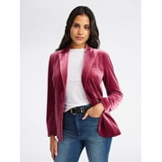 SOFIA JEANS BY SOFIA VERGARA Sofia by Sofia Vergara Women's and Women's Plus Size Single Breasted Velvet Blazer, Sizes XS-4X