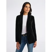 SOFIA JEANS BY SOFIA VERGARA Sofia by Sofia Vergara Women's and Women's Plus Size Single Breasted Velvet Blazer, Sizes XS-4X