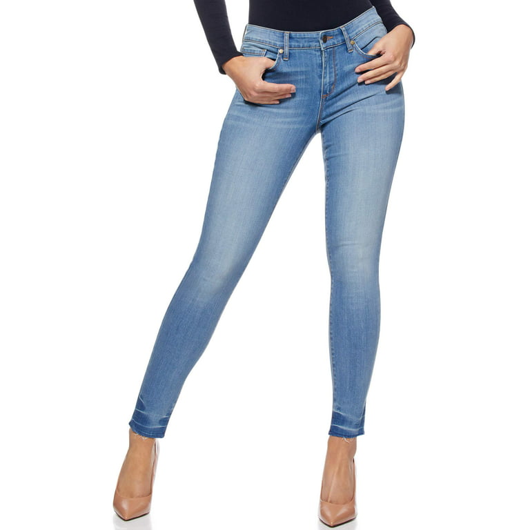 Sofia Jeans by Sofia Vergara Women's Skinny Mid-Rise Stretch Ankle Jeans 