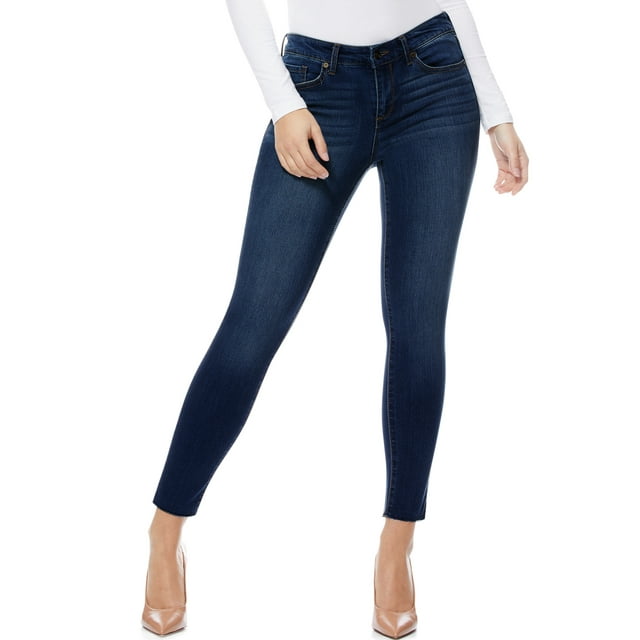 Sofia Jeans by Sofia Vergara Women's Sofia Mid Rise Ankle Raw Hem Jeans, Sizes 0-20