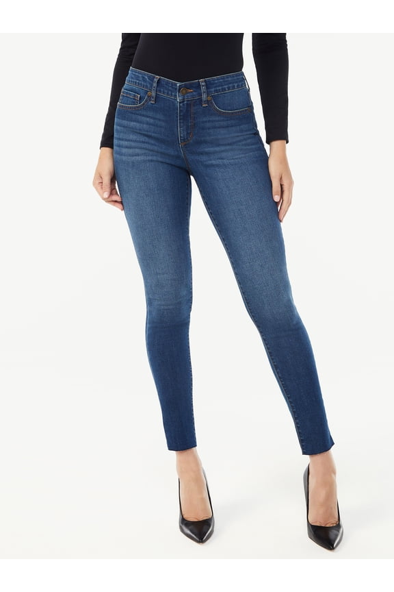 Sofia Jeans by Sofia Vergara Women's Sofia Mid Rise Ankle Raw Hem Jeans, Sizes 0-20