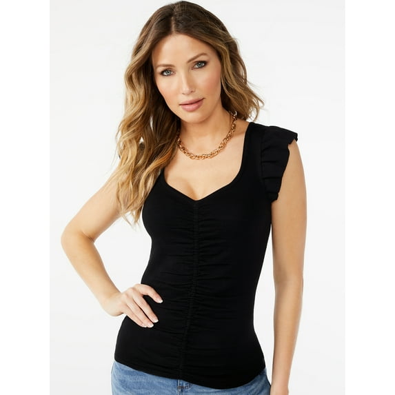 Sofia Jeans by Sofia Vergara Women's Sweetheart Neck Sweater