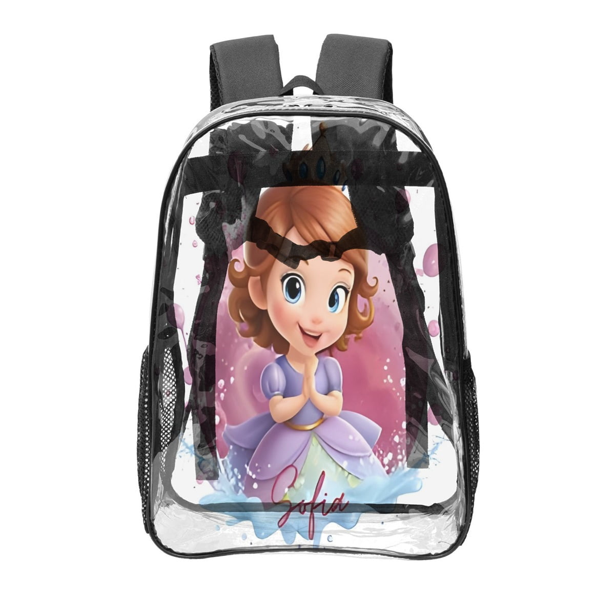 Sofia Pattern Transparent Backpack Lightweight And Fashionable