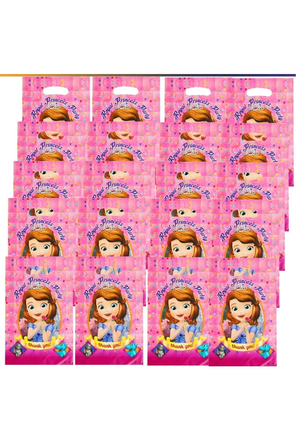 Sofia Princess Goodie Bag Candy Treat Birthday Gift Bags Party Favors Handles Snack Supplies