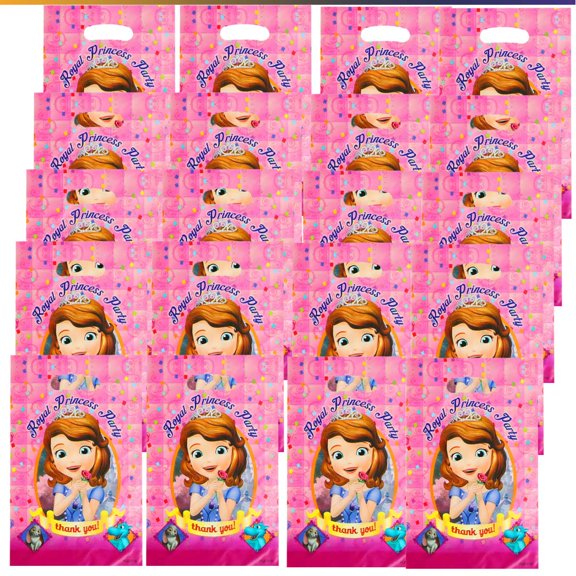 Sofia Princess Goodie Bag Candy Treat Birthday Gift Bags Party Favors Handles Snack Supplies