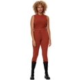 thumbnail image 1 of Sofia Richie Drawstring Ribbed Sweater Joggers Rust S, 1 of 1