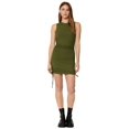 thumbnail image 1 of Sofia Richie Sleeveless Ruched Bodycon Dress Olive M, 1 of 1